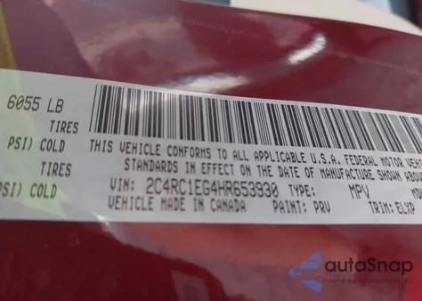 2017 Chrysler Pacifica Touring-L Plus from USA, damaged, VIN 2C4RC1EG4HR653930